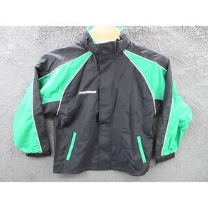 NWOT Vintage Prostar Pro Star Hidden Hood Men's Small Nylon Jacket Green & Black